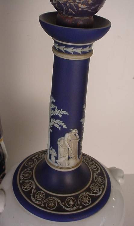 Pr table lamps made of Wedgwood candlesticks & Or - 4