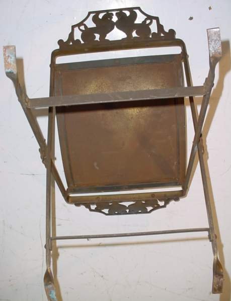 Persian iron folding oasis bench, 18"h, 24"w - 3