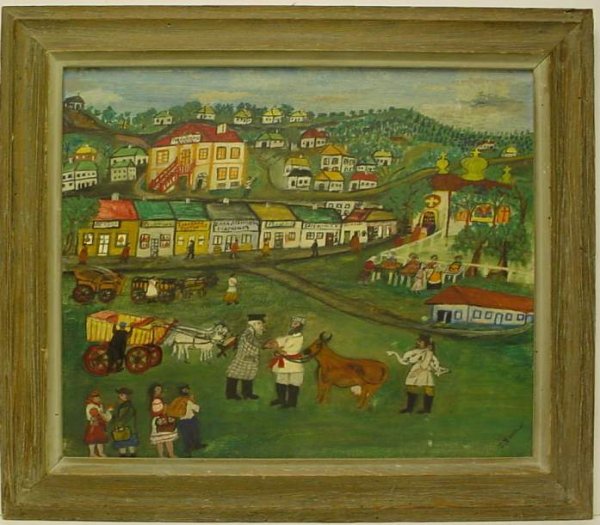 Zelig Tepper (20th c. Russia) "Russian Village-