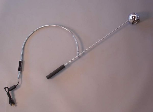 Kovacs Swing Arm Light , wall mount,chrome steel &: Kovacs Swing Arm Light , wall mount,chrome steel & painted metal.Head tilts & arm swings & pivots. 19"h. x 40"(good overall cond.)