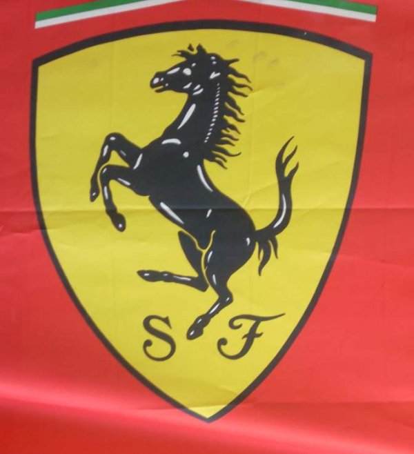 Ferrari racing flag nylon, large size 71" x 54" - 2