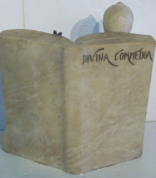 19/20th c marble figural sculpture, "Dante's Div - 2