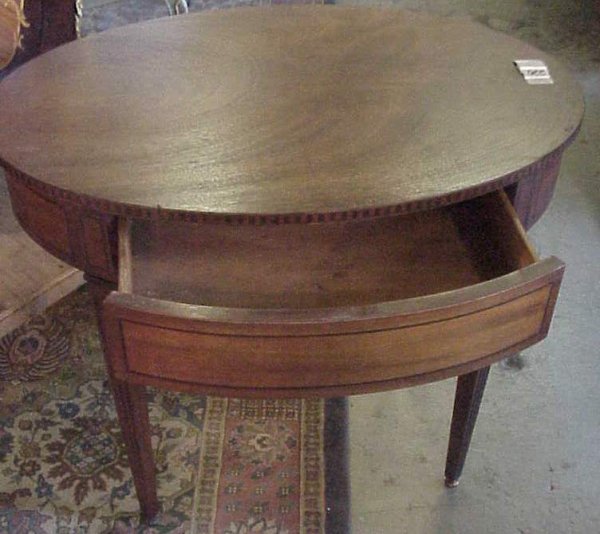 Pair of Kittinger oval side tables with single d - 3