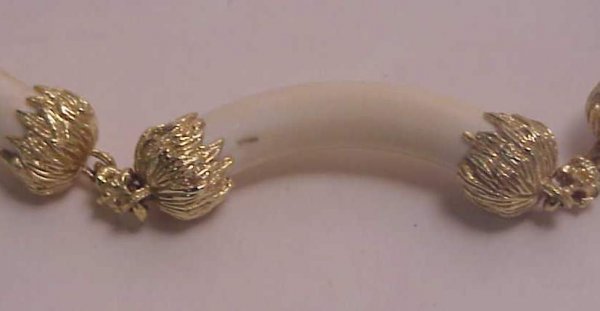 14k gold and ivory necklace 20", converts to chok - 2