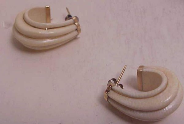 14k gold and ivory necklace 20", converts to chok - 3