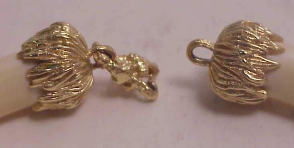 14k gold and ivory necklace 20", converts to chok - 4