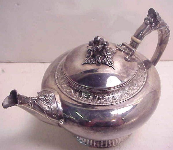 Gorham sterling silver tea pot, hallmarked on bot - 2