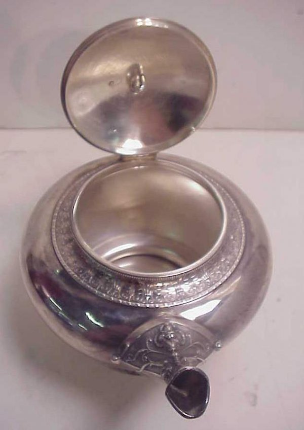 Gorham sterling silver tea pot, hallmarked on bot - 3