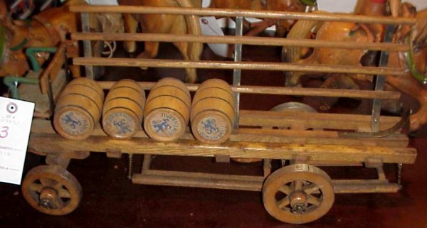 Lowenbrau Beer advertising horse and wagon with a f - 3