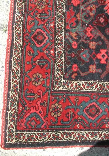 Antique Persian carpet 4'6" x 6'8".,tree of life  - 2