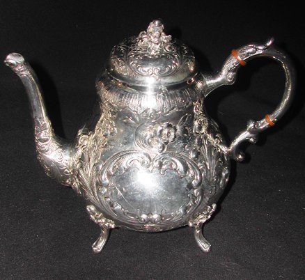 Sterling 5 piece tea/coffee set, tray is sterling,  - 6