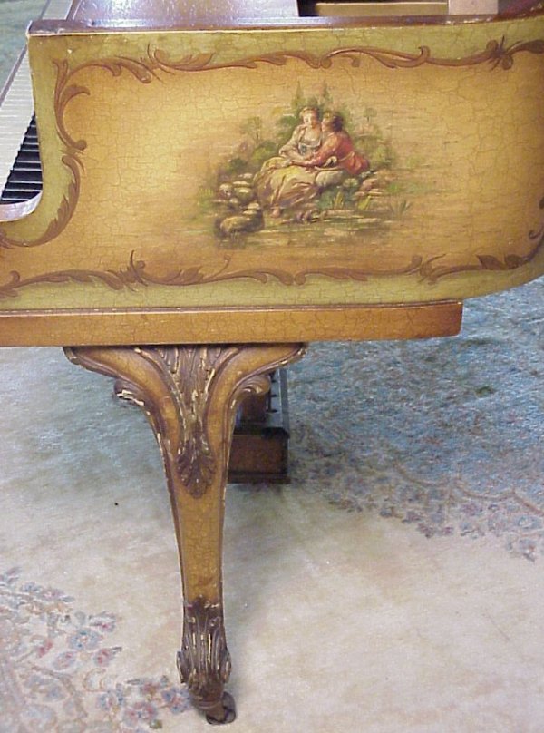 Smith & Zeidler Grand Piano, Paris painted casewo - 6