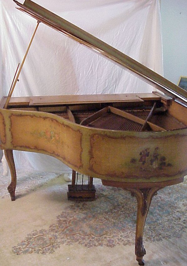 Smith & Zeidler Grand Piano, Paris painted casewo - 8
