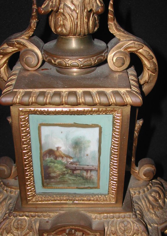 Pair 19th Century French bronze Sevres candelabra  - 2