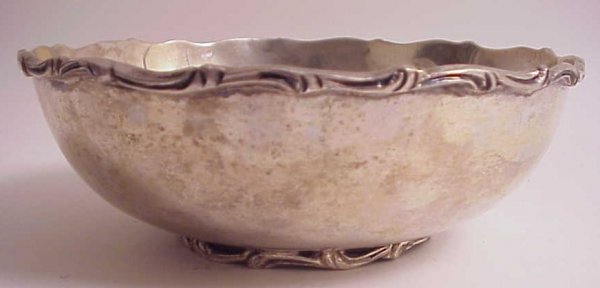 Sterling bowl, 14 ounces, 7 1/2" dia x 3"h, Mexica - 2