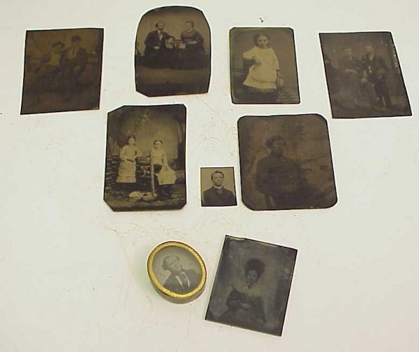 Group of (19) Tin types included Union Civil war e
