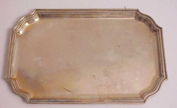 Continental silver tray 16 ounces, 12" x 8", marke - 2