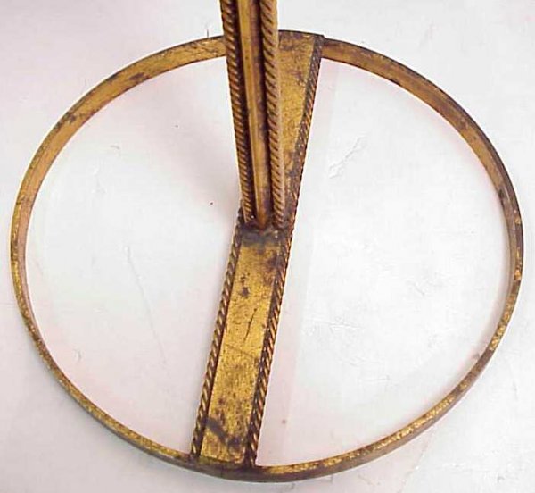 Gilt metal towel rack, 49 1/2"h - 3
