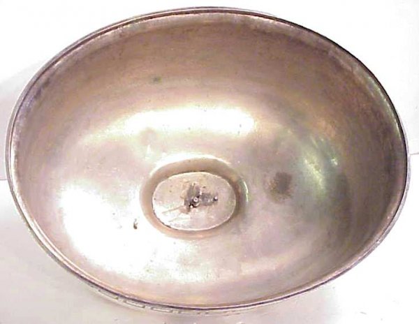 English silver plate food dome with Greek Key desi - 5