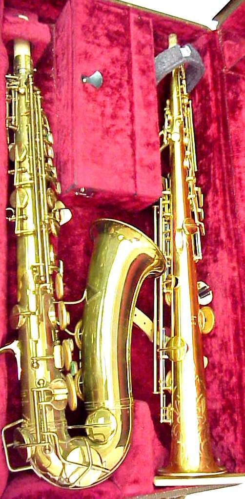 Vintage Conn alto saxophone and soprano saxophone 