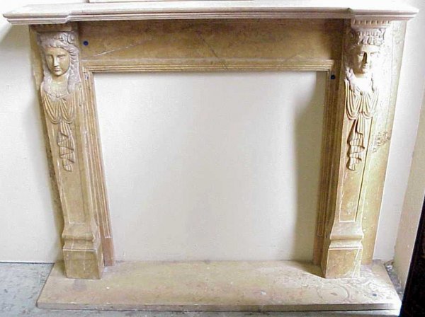Empire style marble mantlepiece with neoclassic bu