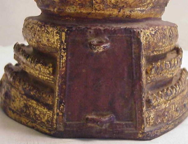 Small Thai seated Buddha, gilded bronze, C. 1900s, - 2