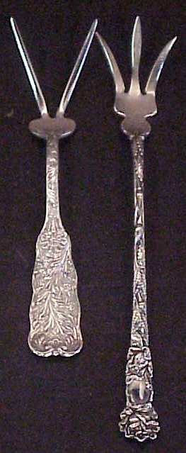2 sterling serving forks