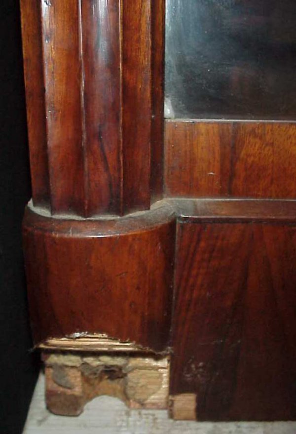 19thc Empire style flame mahogany one door bookcas - 5