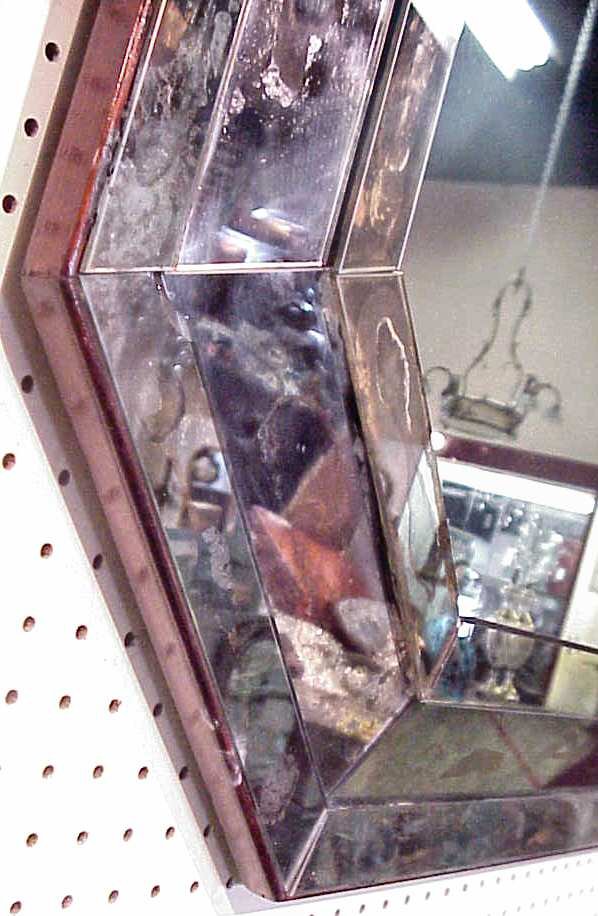Venetian smoke glass octagonal mirror mid 20thc, 4 - 2
