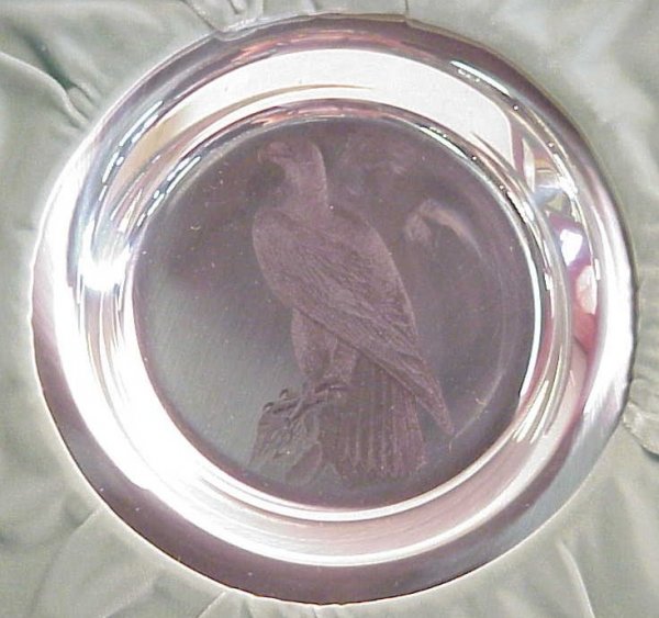 Solid sterling Audubon Society plates. Five Plat