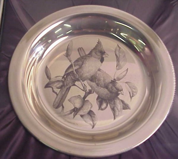 Solid sterling Audubon Society plates. Five Plat - 7