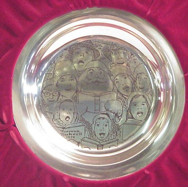 Solid Sterling Christmas plates, Franklin Mint, - 4