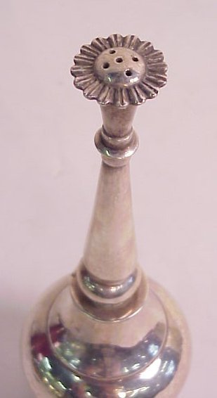 19thc Persian silver rose water sprinkler 9 3/4"h - 2