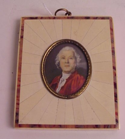 Hand painted miniature portrait of a French Arist - 2