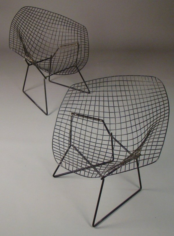 Harry Bertoia / Knoll (pr) of "Diamond " chairs ,