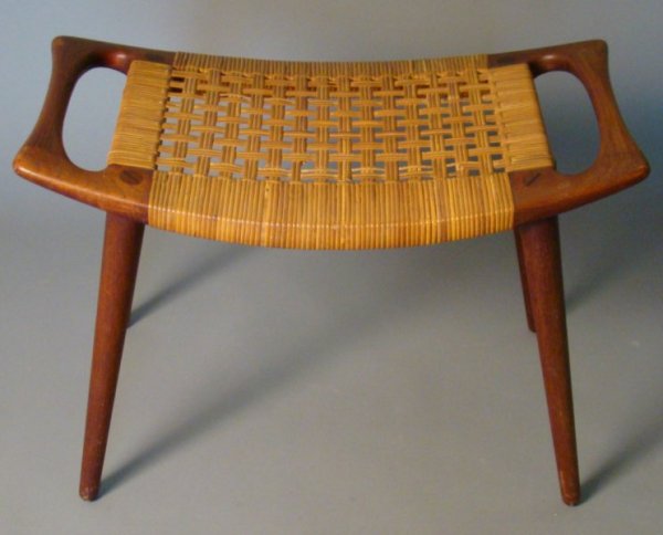 Hans Wegner / Johannes Hansen bench, oiled teal & - 2