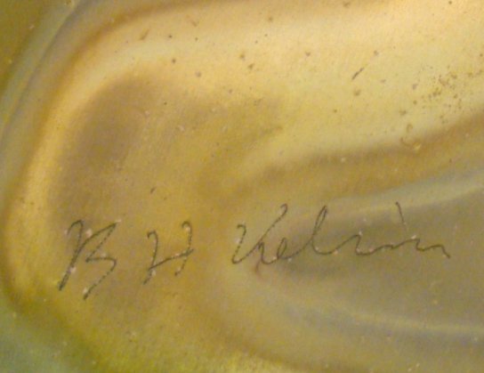 Sculpture untitled metal wall relief, signed B.H. - 3