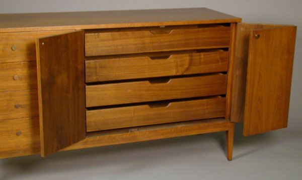 Poss. Bates Furniture Co., low chest , walnut , - 2