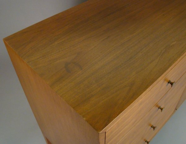 Poss. Bates Furniture Co., low chest , walnut , - 4