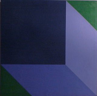 Non-Objective Geometric acrylic on canvas, signed