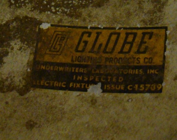 Globe lighting Co. Ceiling fixture, colored spra - 3