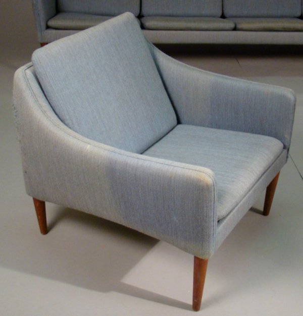 Hans Olsen / Norway fabric uph. sofa & easy chair - 4