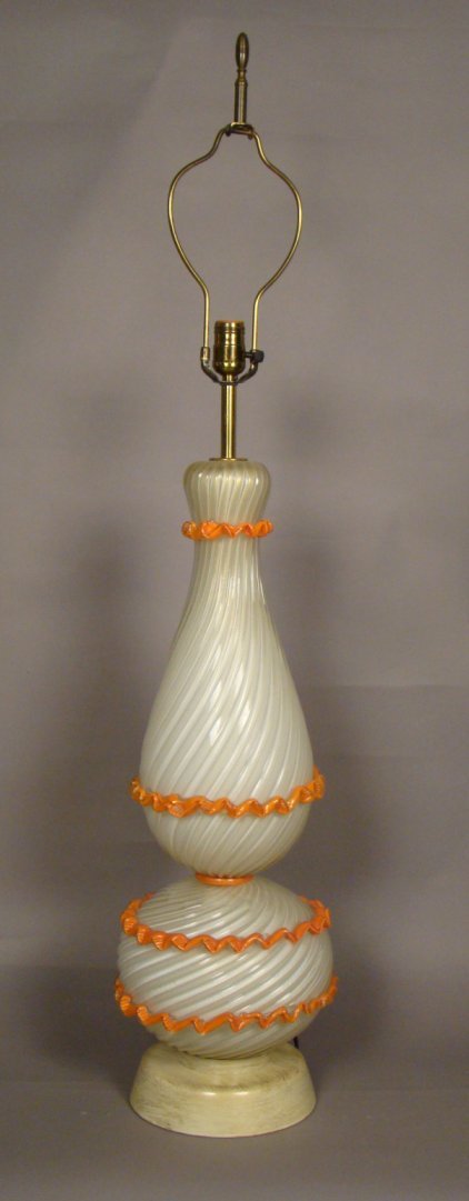 Murano / Italy fine venetian glass table lamp ,  - 2