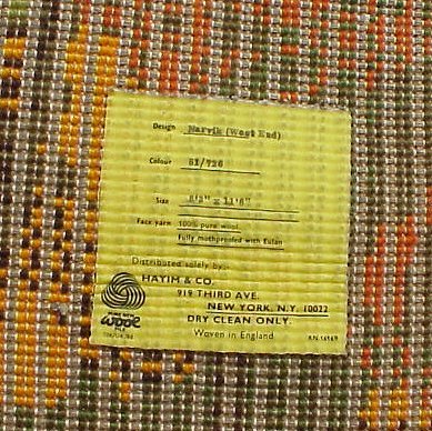 1960's Shag Carpet / England, design "Narvik ( W - 2