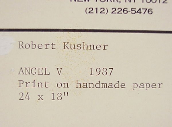 Robert Kushner (1949-USA) "Angel V" print on han - 4