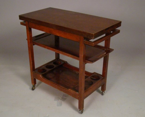 James Mont / Superior furn. drink trolley, mah.