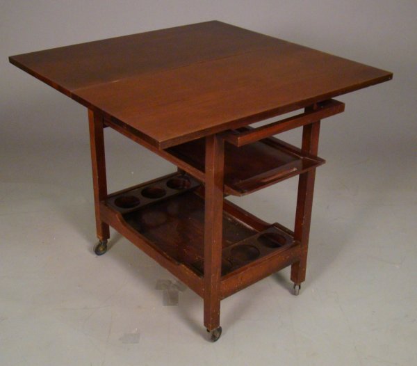 James Mont / Superior furn. drink trolley, mah. - 2