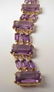 96: Antique Amythest and Gold Earrings, Brooch and lar - 3