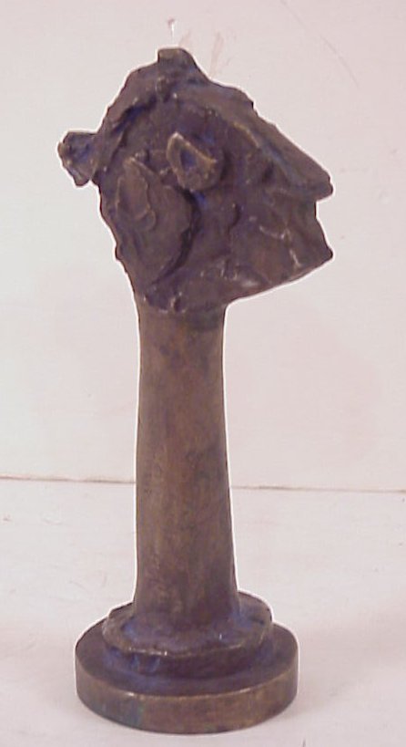 Max Weber (1881-1961 Great Neck, NY) Bronze bust: Max Weber (1881-1961 Great Neck, NY) Bronze bust of a man, 9" x 4", signed on bottom, incised bird mark, Roman Bronze Works, NY Foundry, dated 1959