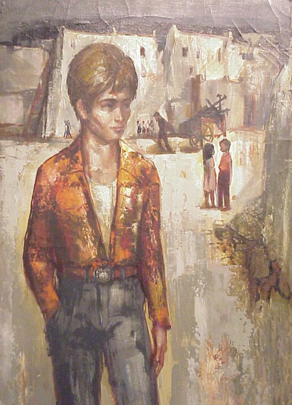 Signed Locca, possibly Albert Locca (1895-1966: Signed Locca, possibly Albert Locca (1895-1966 Swiss), portrait of a boy, oil on canvas, 30 x 20, framed 31 1/4 x 21, signed and dated lower right